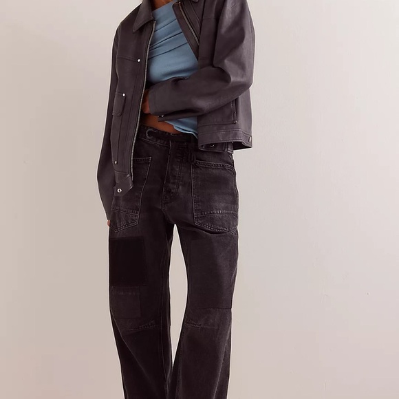 FREE PEOPLE MOXI BARREL JEANS - Picture 3 of 4